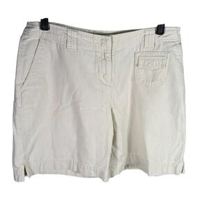 J.Jill Petite 8P Beige‎ Cotton Blend Bermuda Shorts Womens Casual Beach Vacation